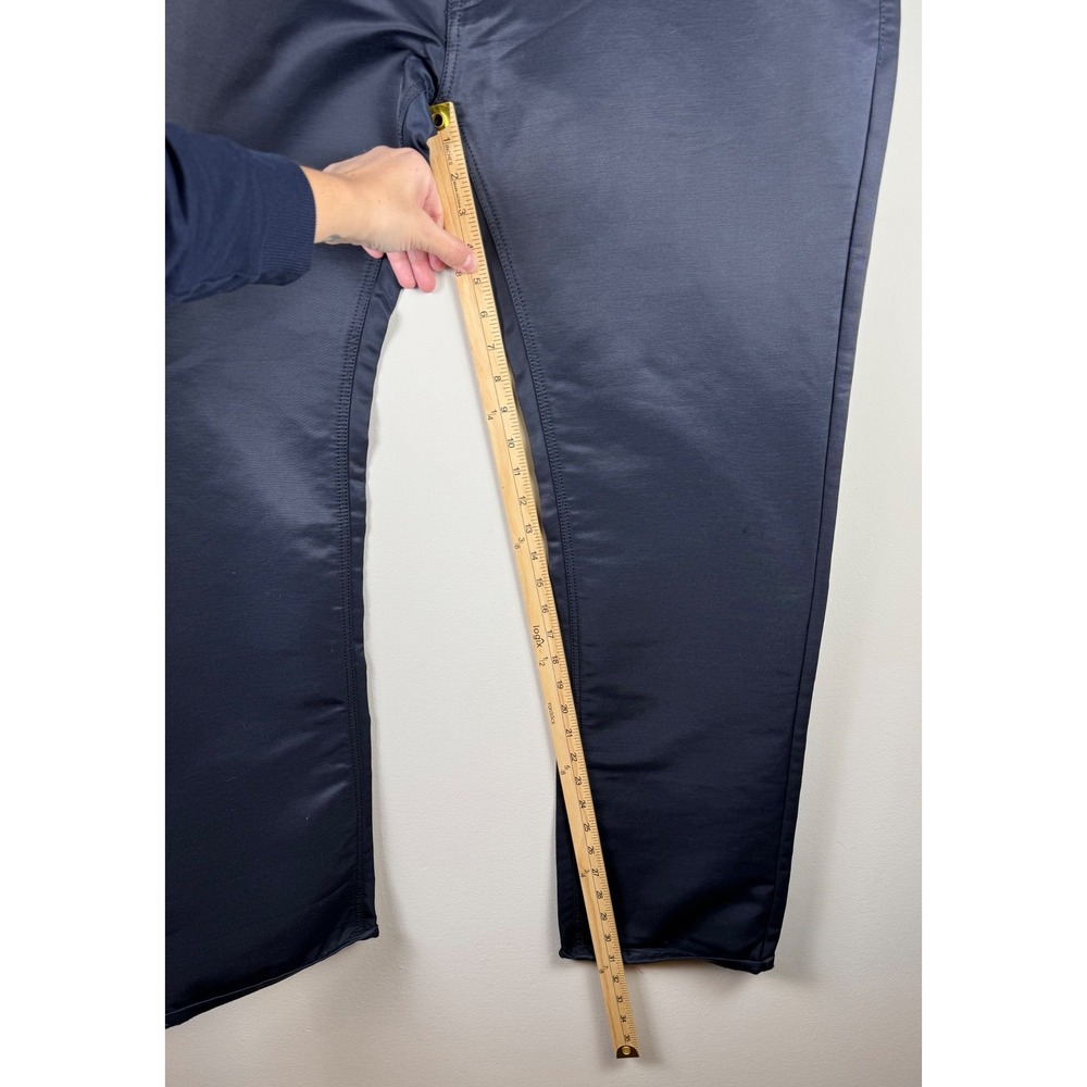 Barabas Italy Mens Navy Blue Sateen Slim Fit Handcrafted Trousers Size 42 - Picture 7 of 9